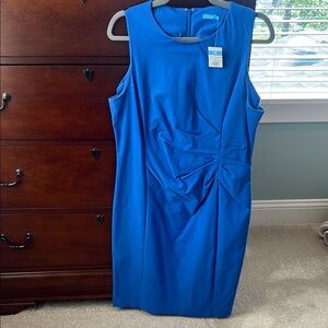 J McLuaghlin Elegant Blue Sleeveless Dress size 12, NWT